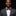 Man wearing red stripe bow tie and square