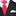 Main: Red Geometric Tie and white Pocket Square