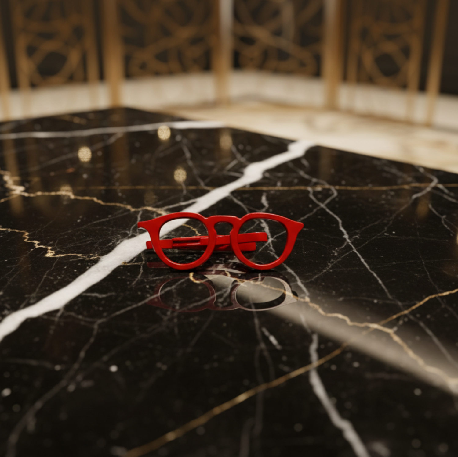 Red Glasses Tie Clip