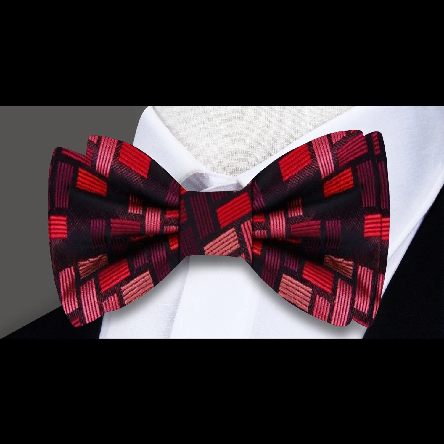 Red Blocks Bow Tie