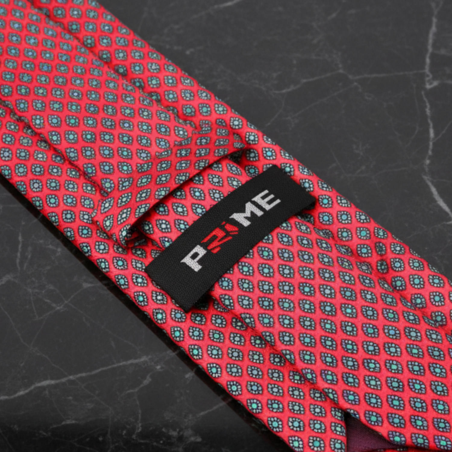 Red Small Medallion Necktie Keep