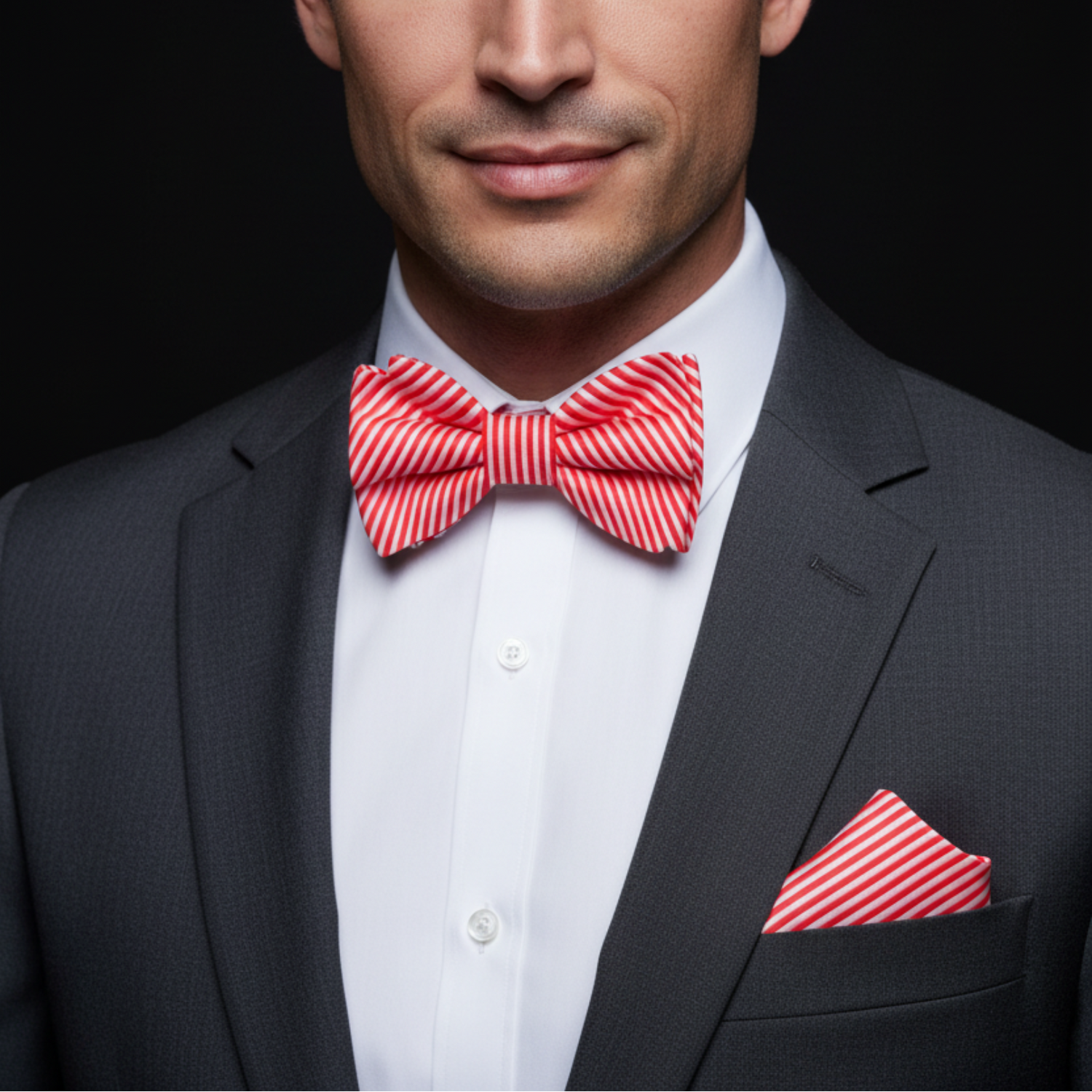 Pinstripe Bow Tie in Blue, Silver, Yellow, Lime & Red