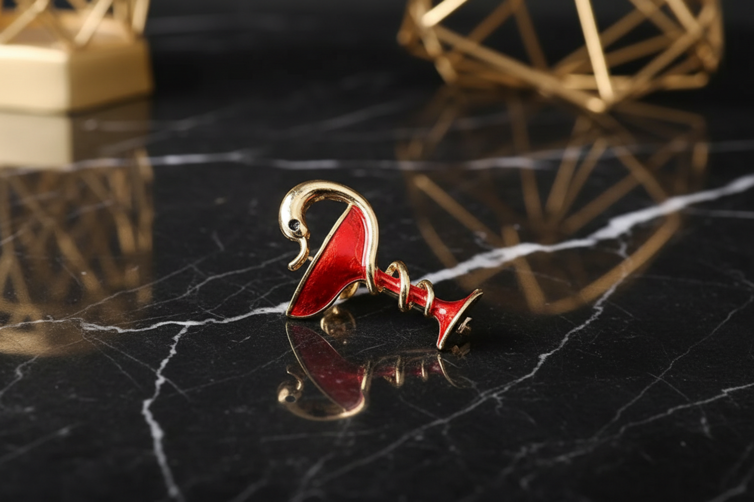 small red lapel pin