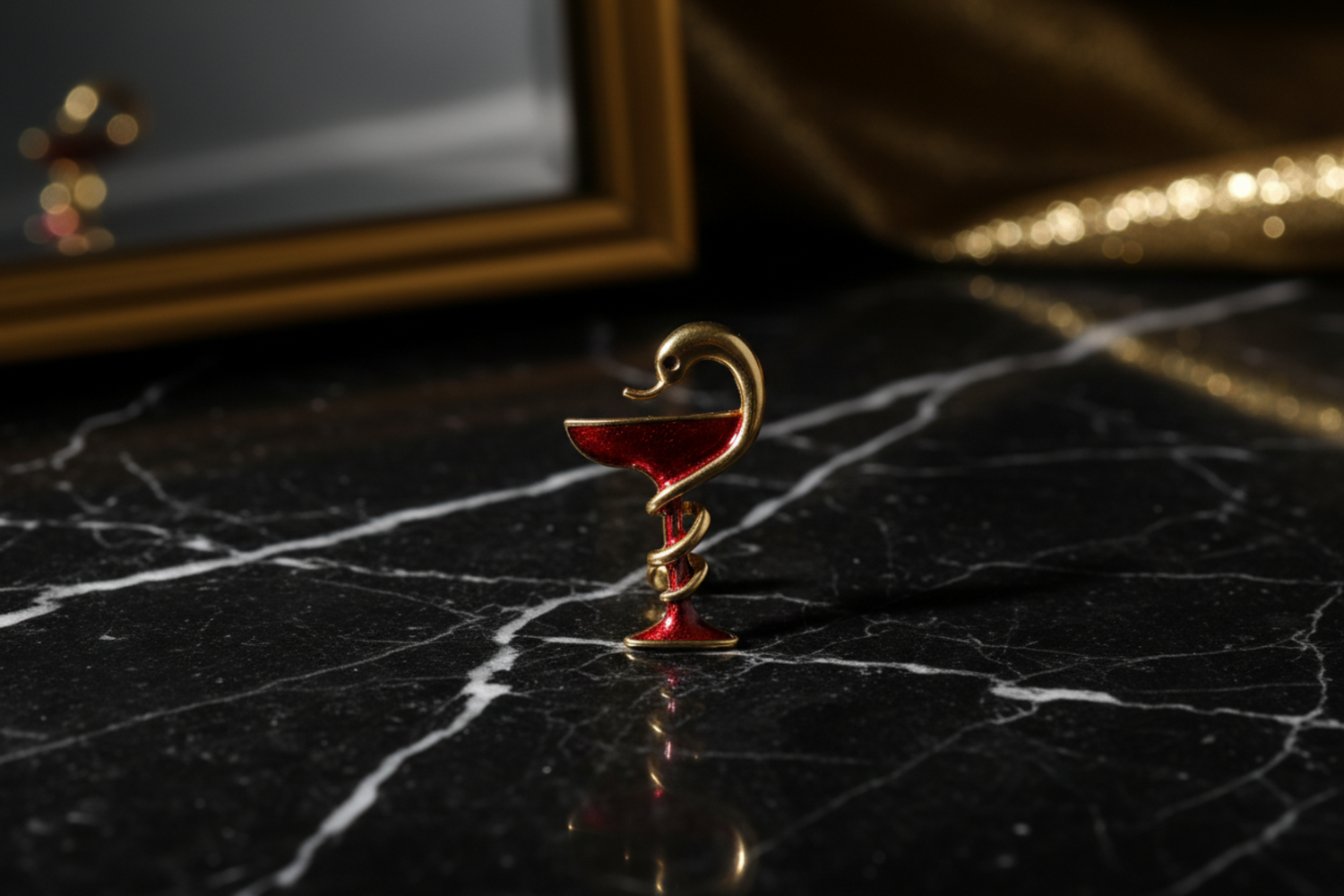 red lapel pin