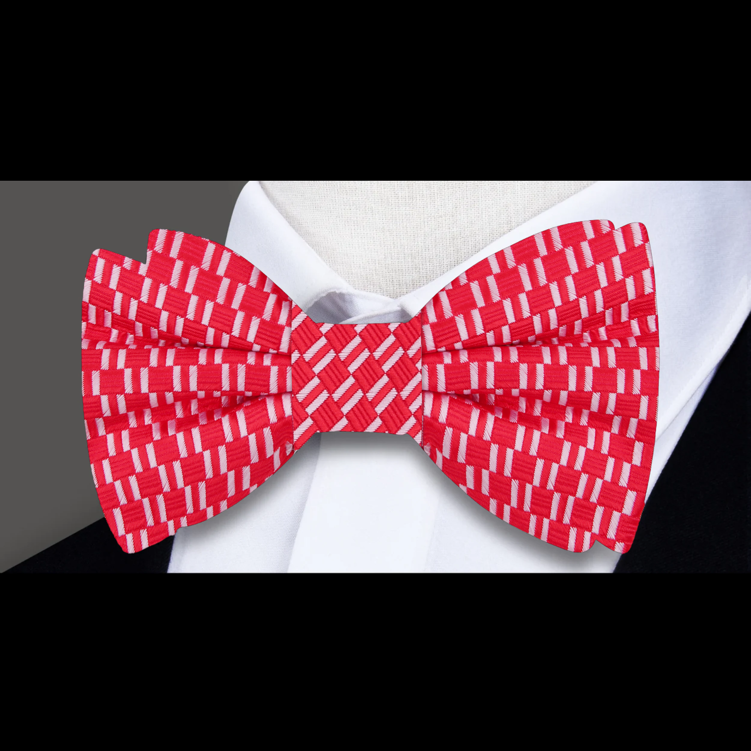 Red Geometric bow tie