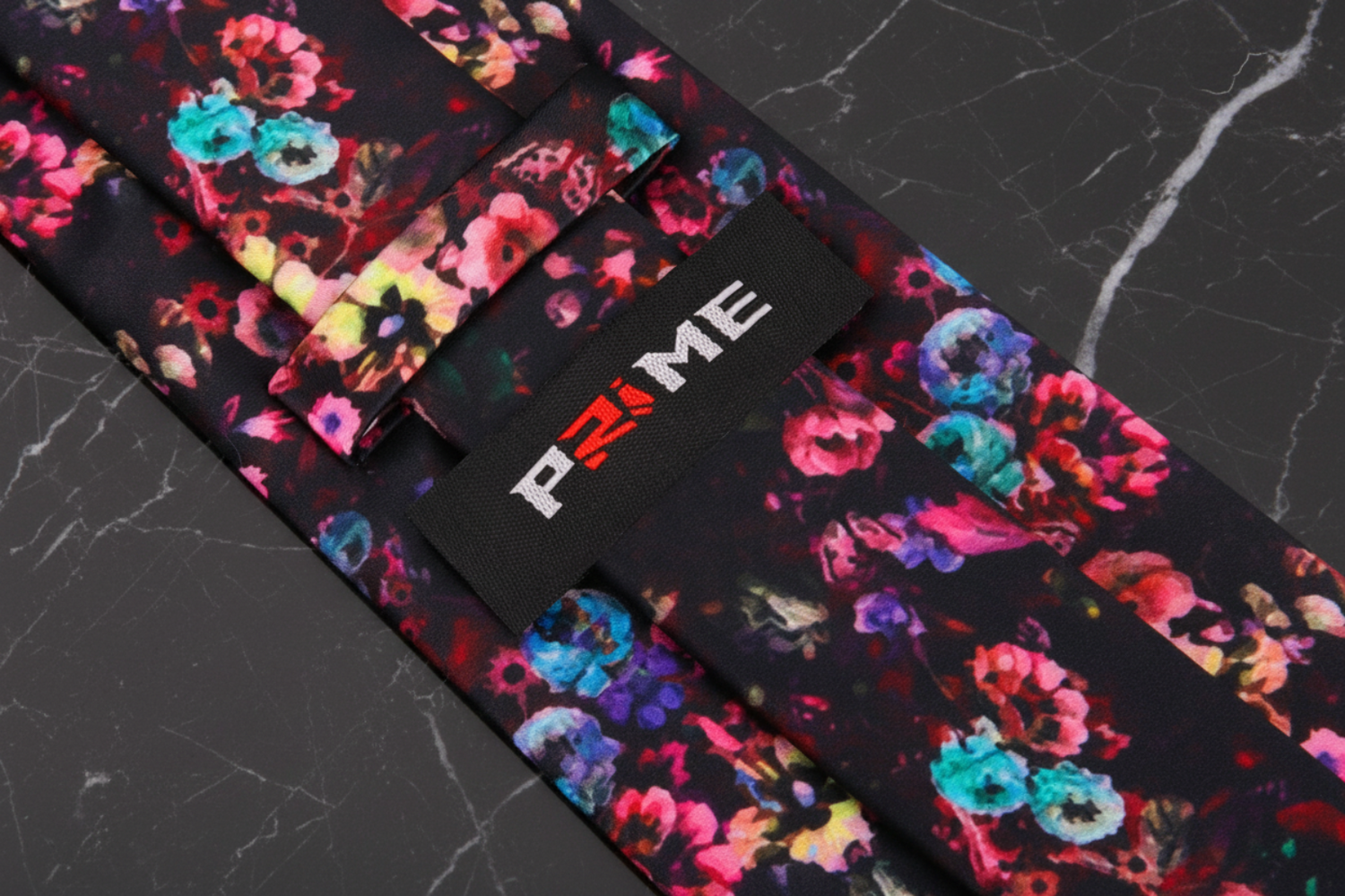 Shades of Red, Pink, Blue and Yellow Flowers Tie Keep