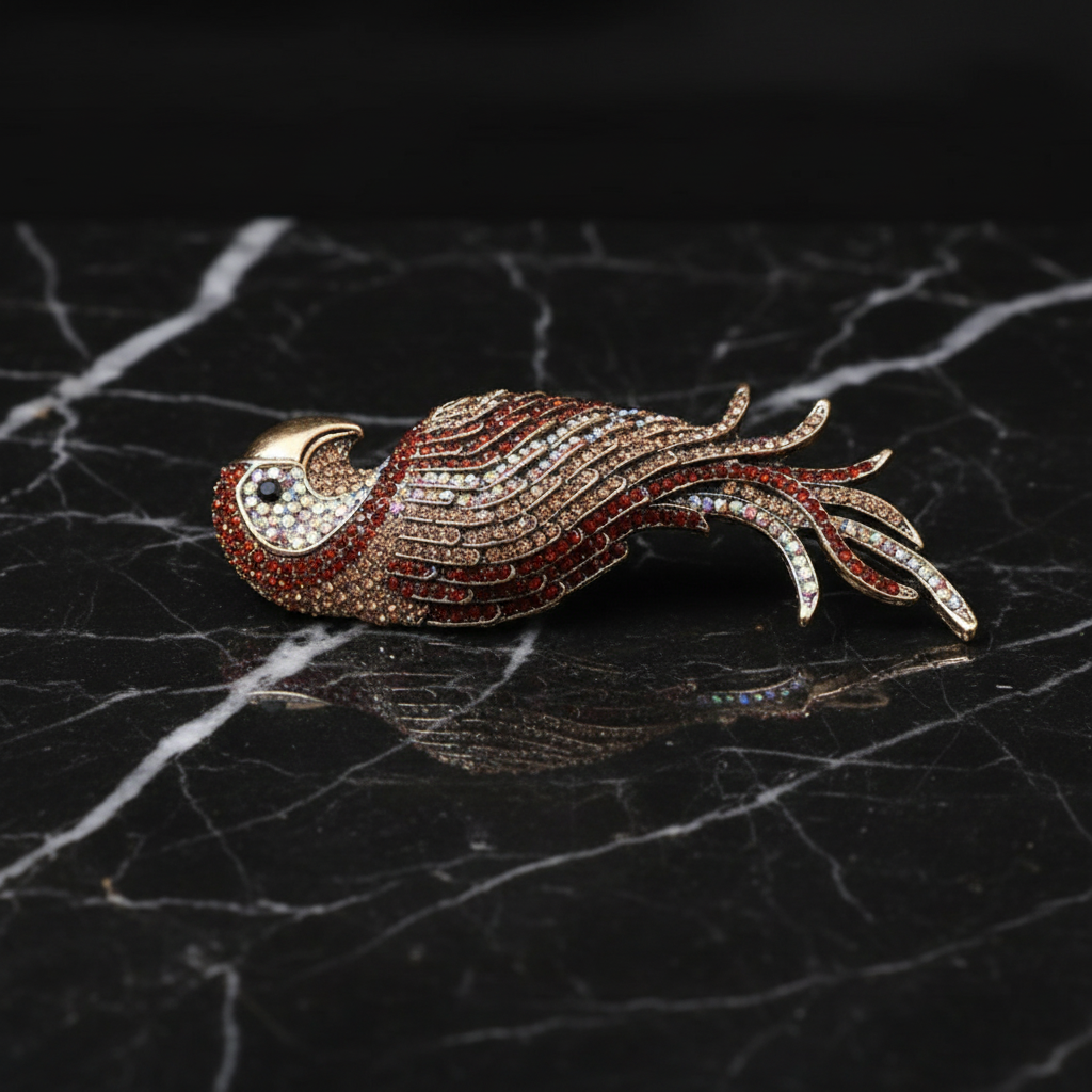 Red Parrot Lapel Pin