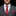 Man wearing a gray suit with a red plaid tie and pocket square on a black background