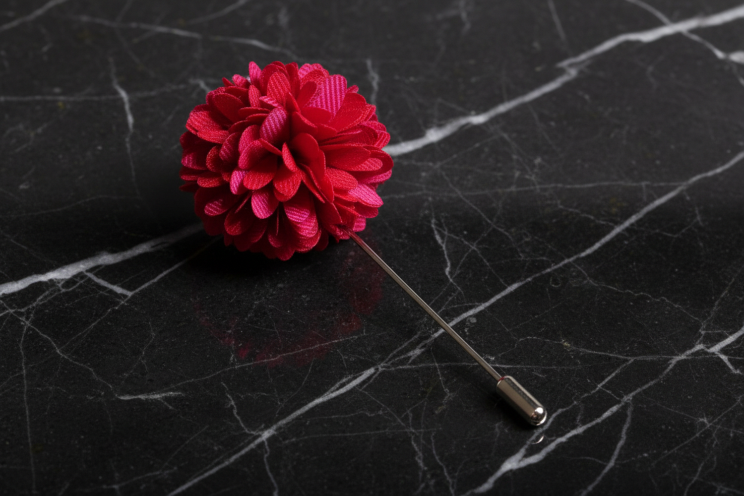 Red Blossom Lapel Pin