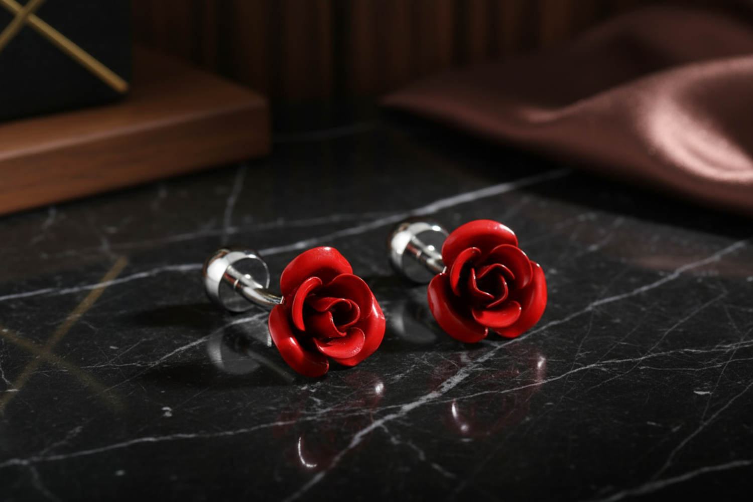 Red Rose Cufflinks