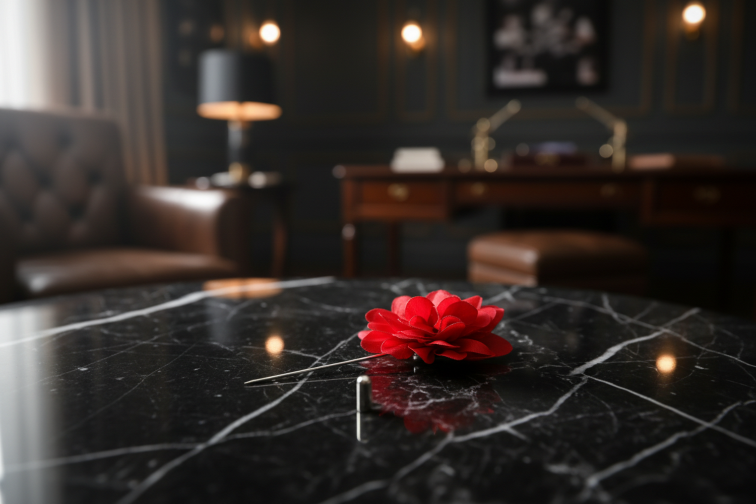Red Star lapel flower