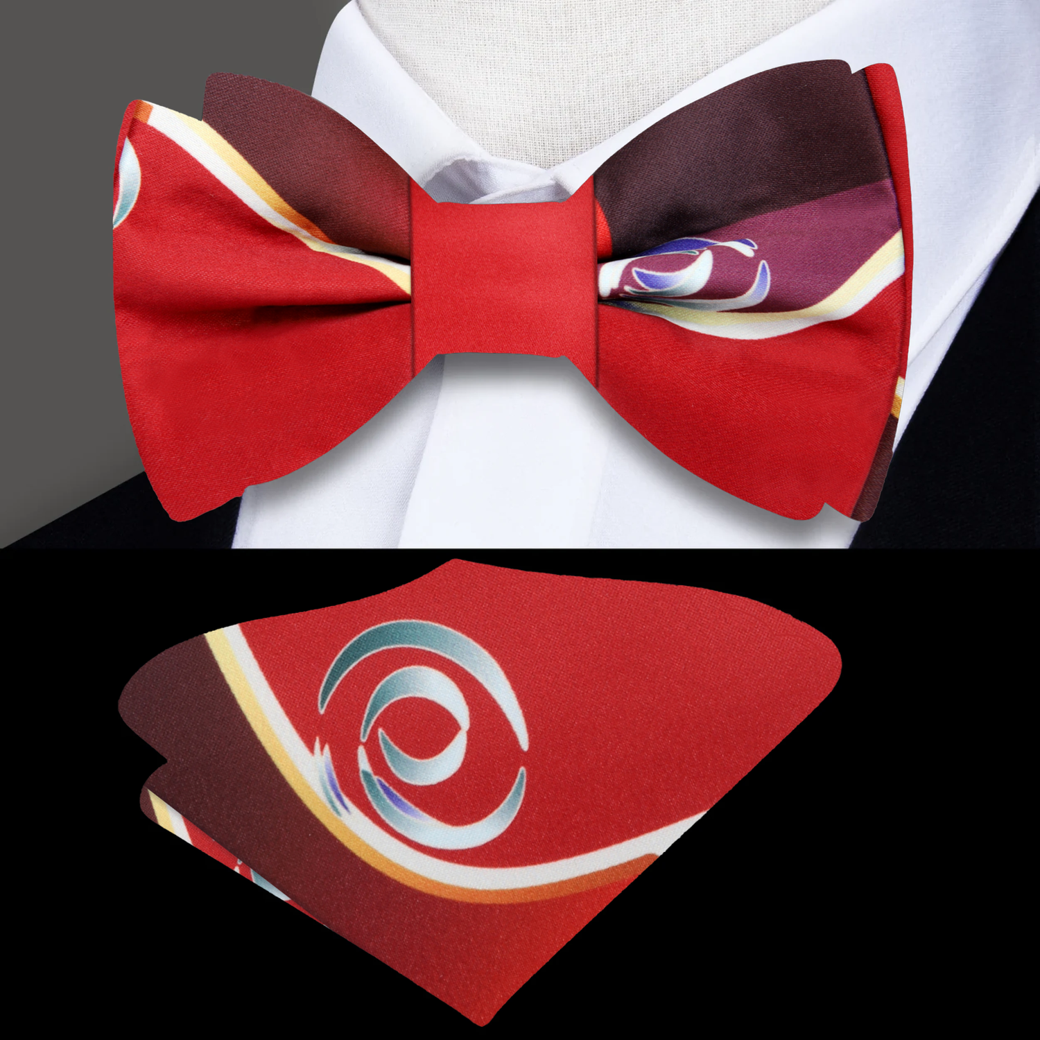 Red Bow Tie and Matching Square