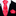 Thin Red, White Paisley Necktie and Square