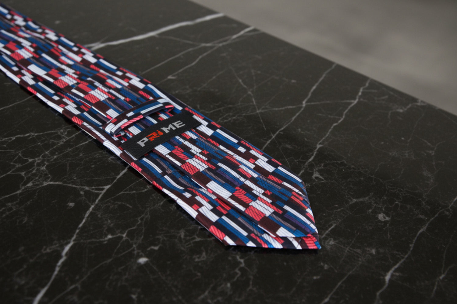 Red, White, Blue Kente Pattern Necktie Keep