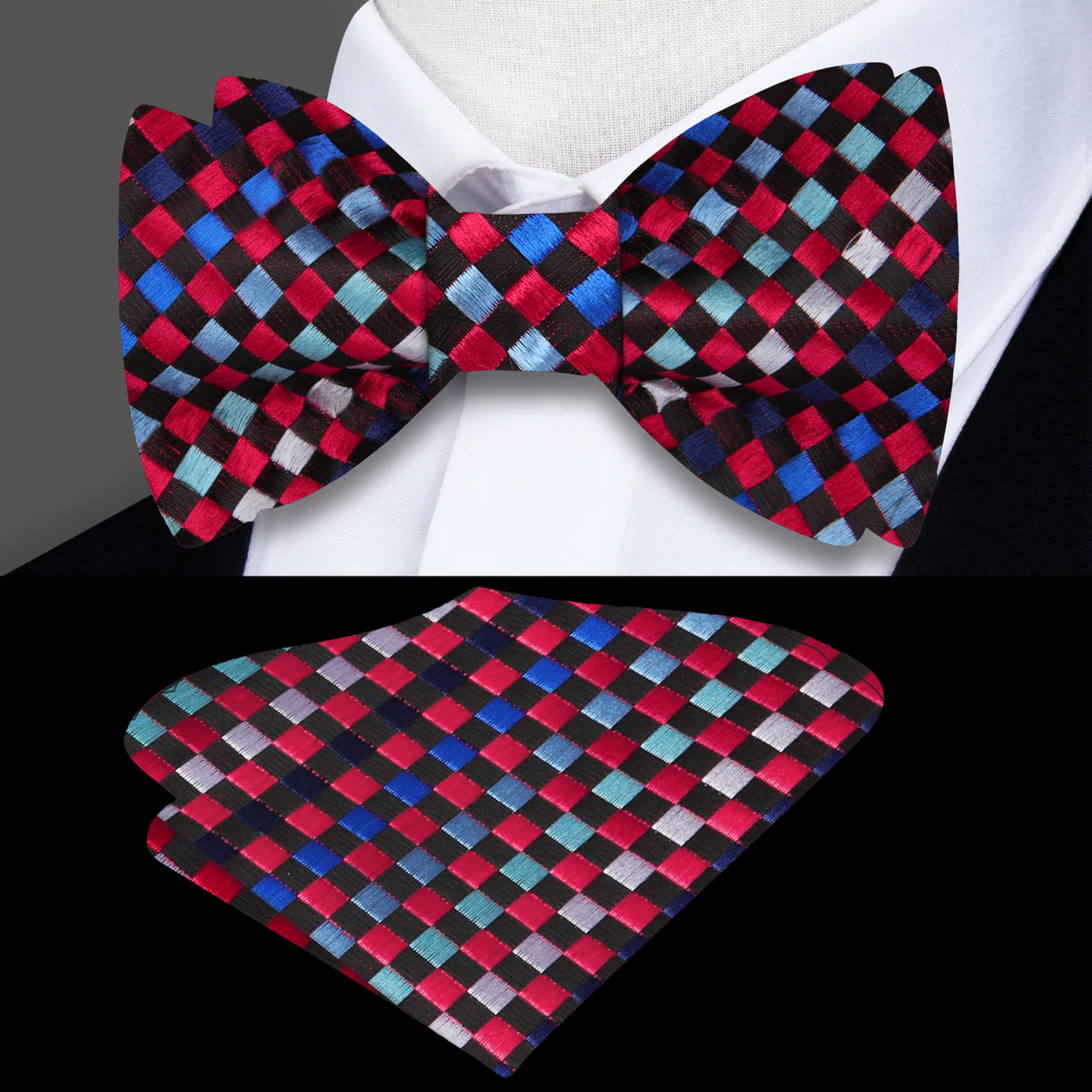 Red White Blue Elixir Bow Tie and Accenting Square