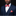 Man wearing a navy suit with a red polka dot bow tie and pocket square on a black background