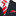 A Red, Black, White Stripe Pattern Necktie, Pocket Square