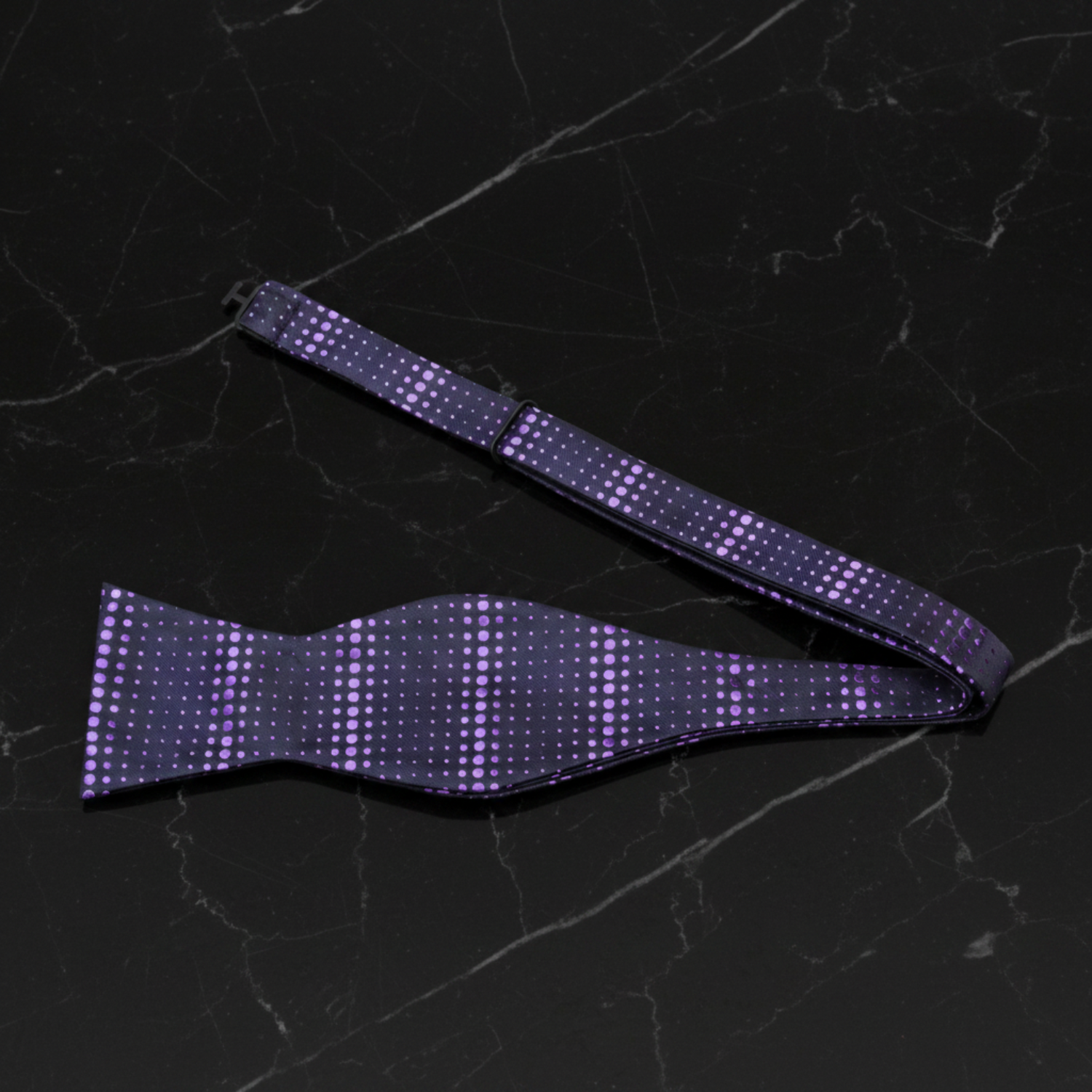 Purple Dots Self Tie Bow Tie