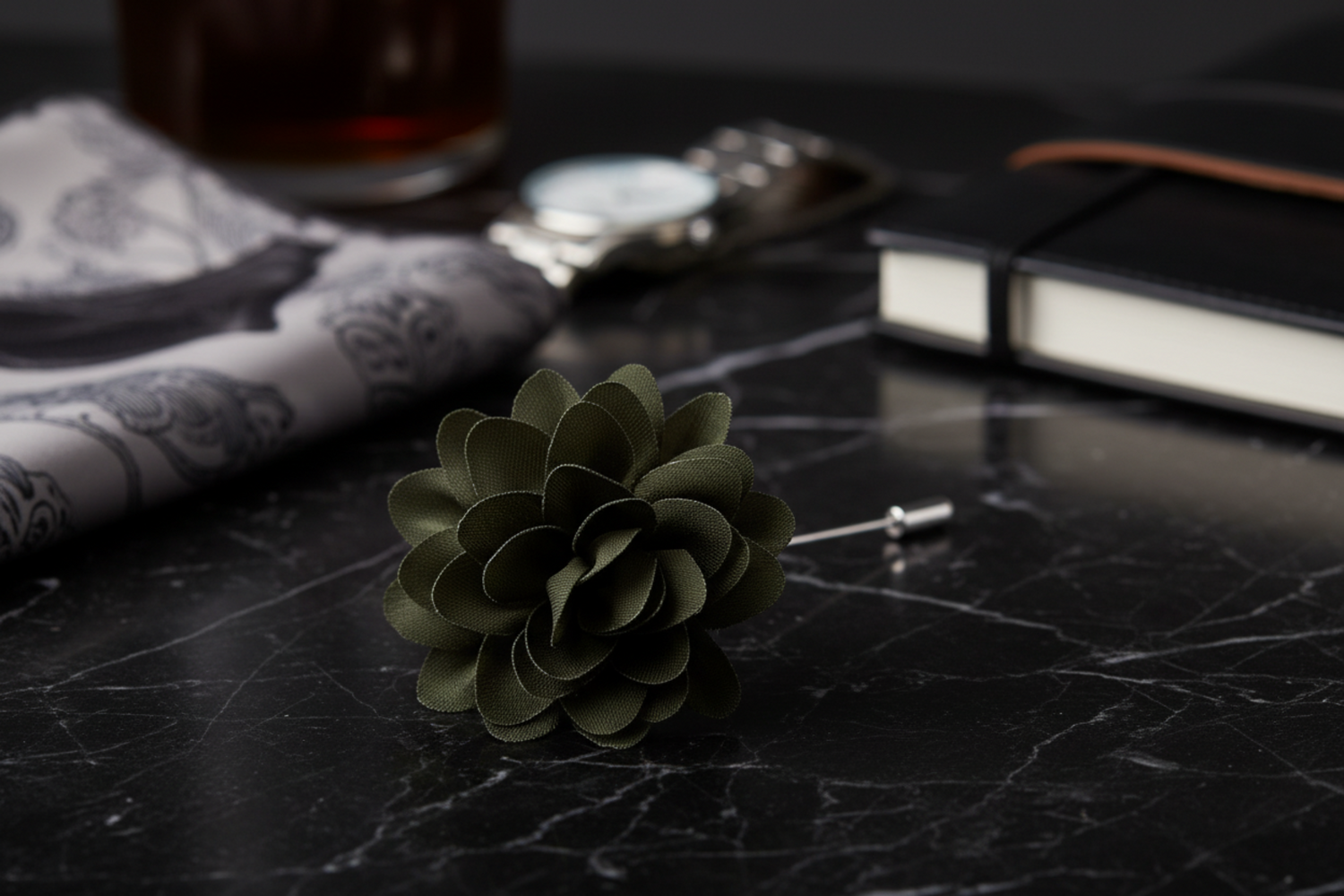Olive Green Lapel Pin