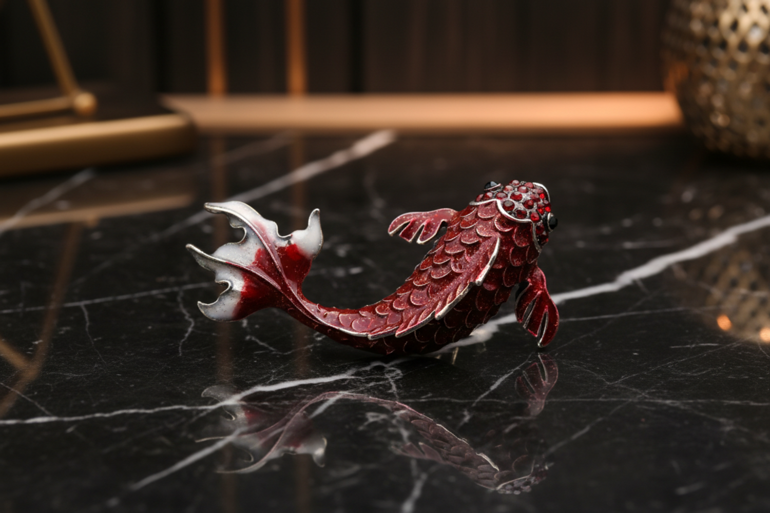 Red Koi Fish Lapel pin
