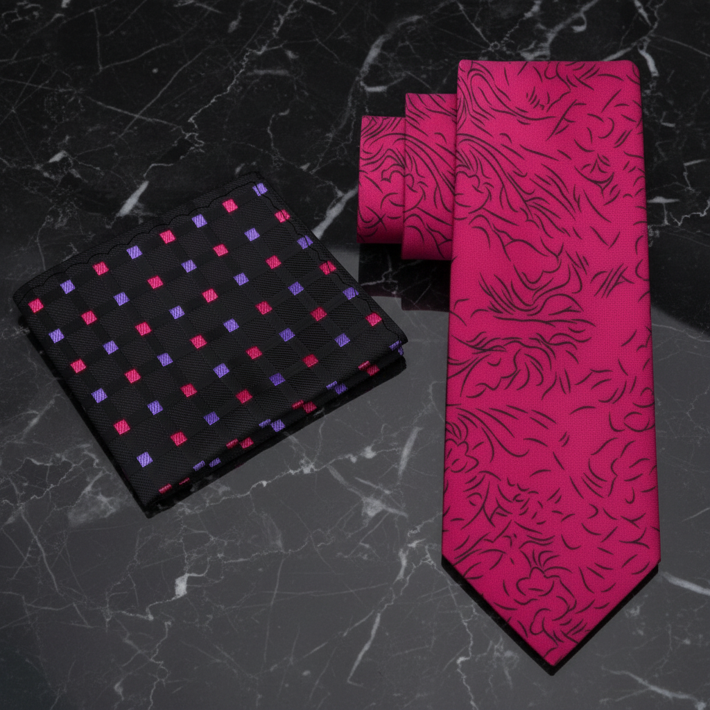 Alt Rose Gold Eternal Abstract Tie and Accenting Square 