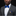 Blue Bow Tie and Accenting Square on Man