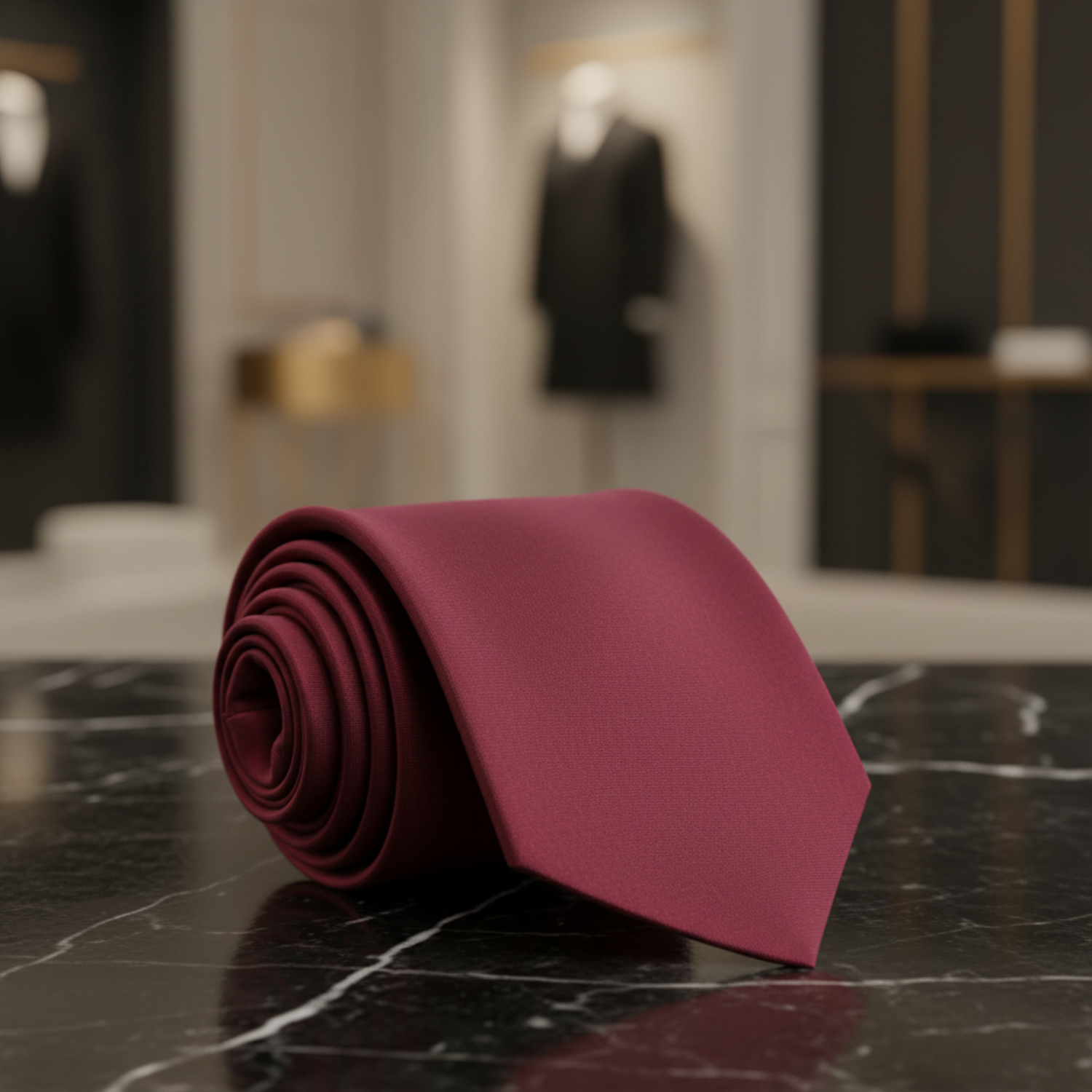 Ruby Red Wine Solid Necktie 