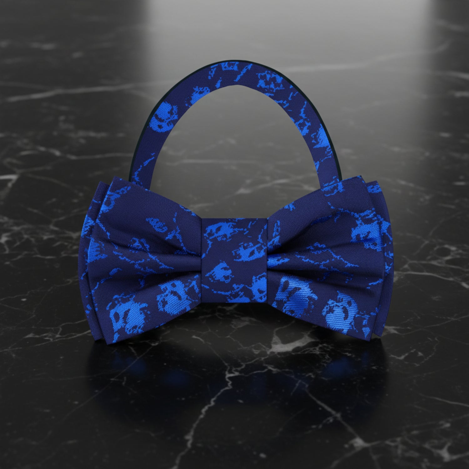 Shades of Blue Abstract Bow Tie Pre Tied