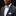 Man wearing blue stripe bow tie and square
