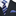Shades of Blue Abstract and Stripe Tie and Accenting Square