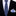 Thin Tie: Shades of Blue Geometric Necktie and White, Blue Abstract Square