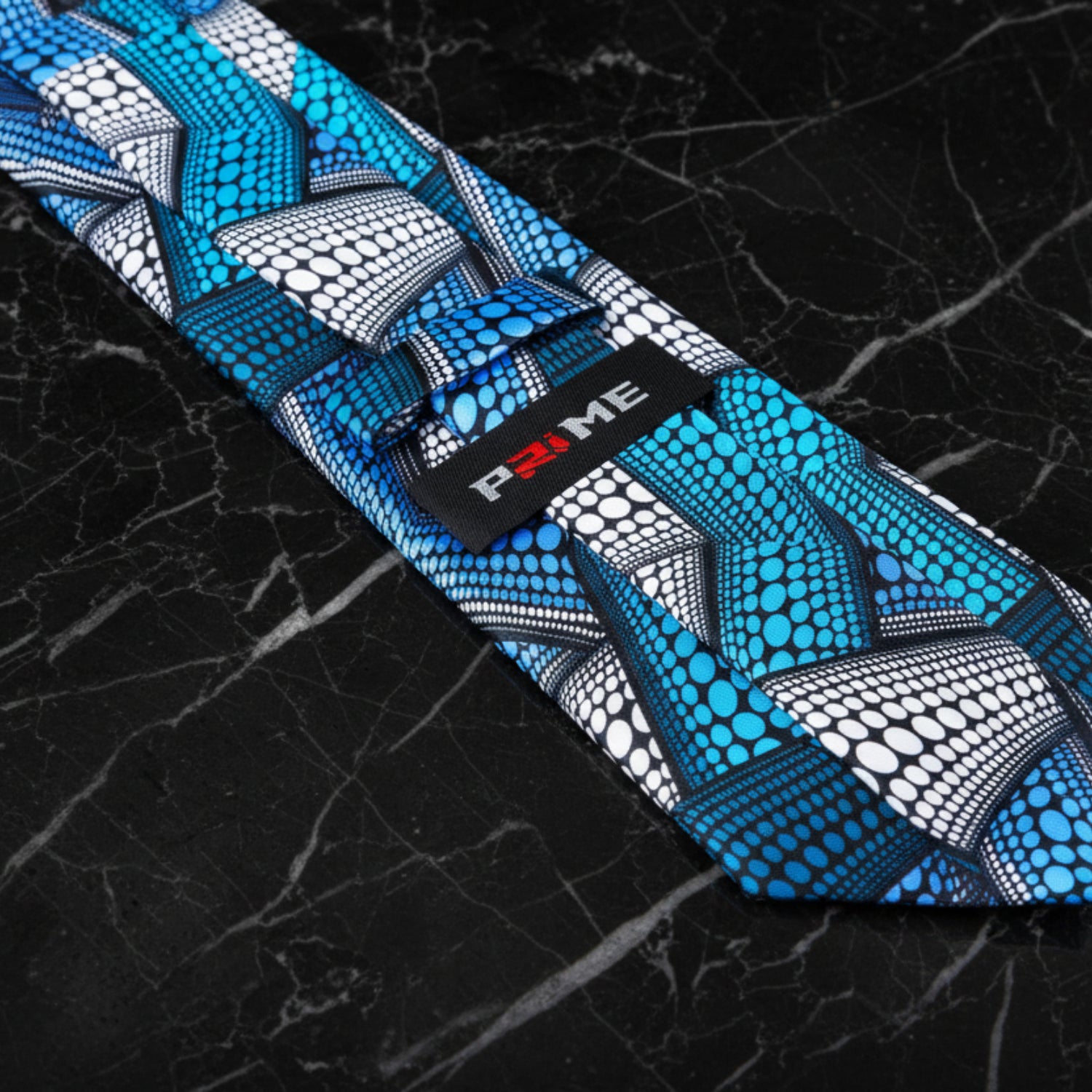 An Abstract Blue and White Necktie Keep