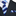 main Blue, Light Blue, White Block Stipe Tie and Pocket Square