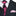 Shades of Pink Black Camo Fleck Tie and Pink Square