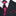 Shades of Pink Black Camo Fleck Tie and Square 1