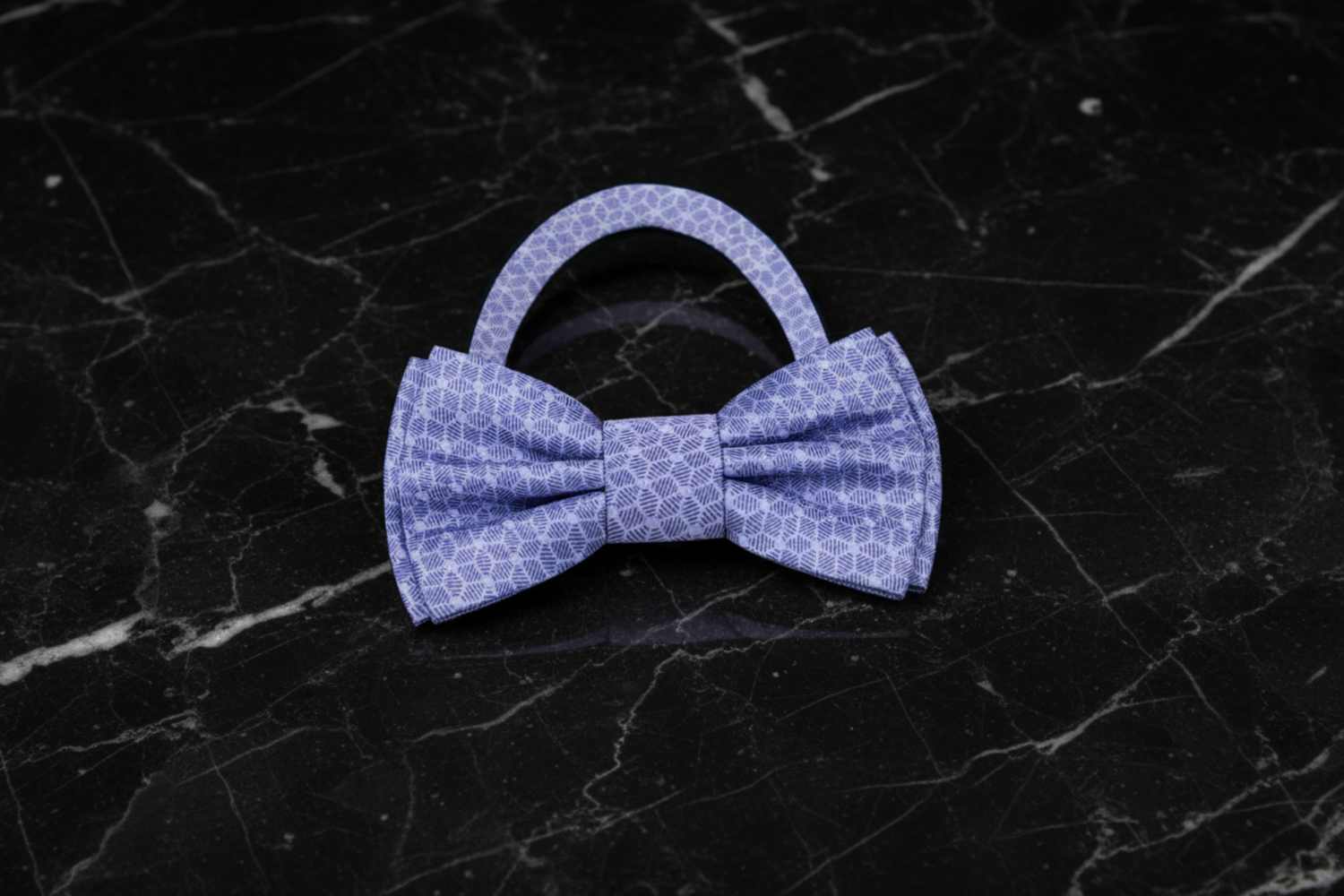 Deep Periwinkle, Blue 3D Cubes Tie Pre Tied