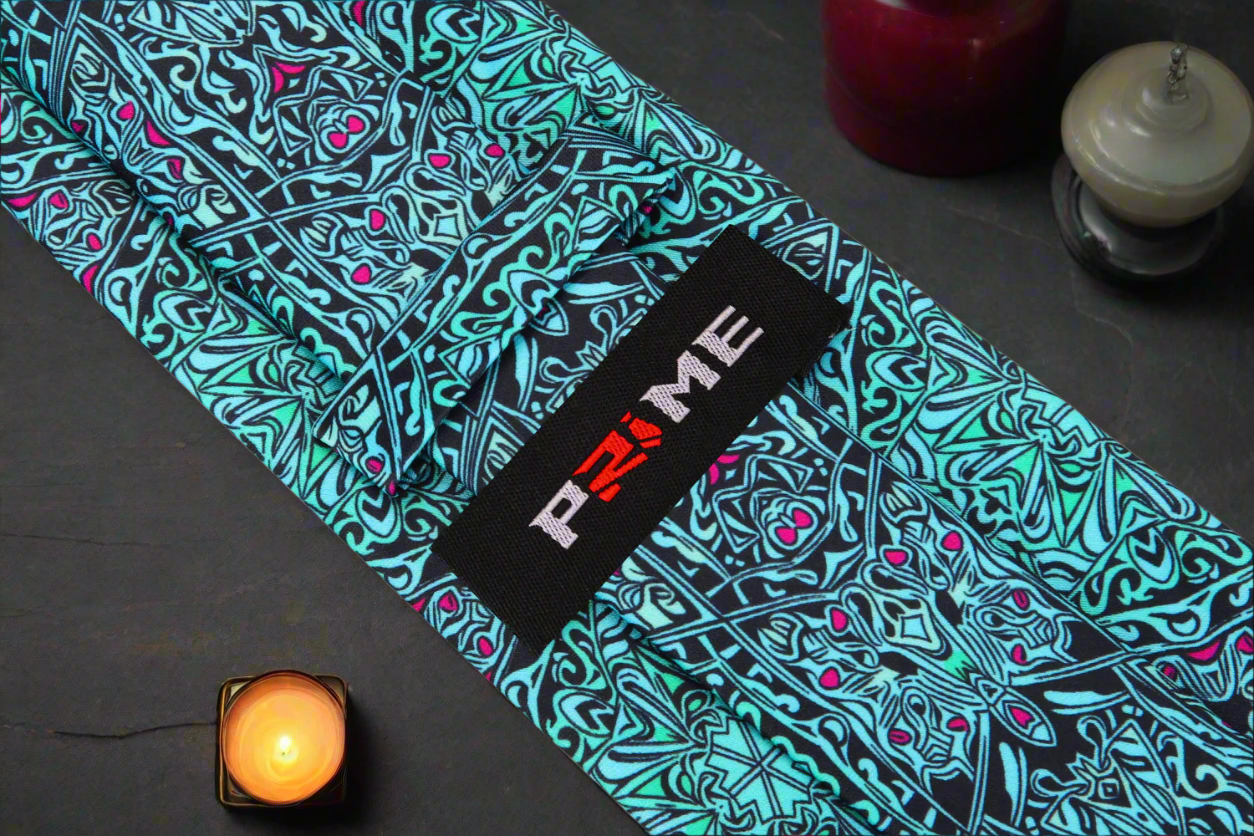 Black, Light Blue Abstract Tie Keep