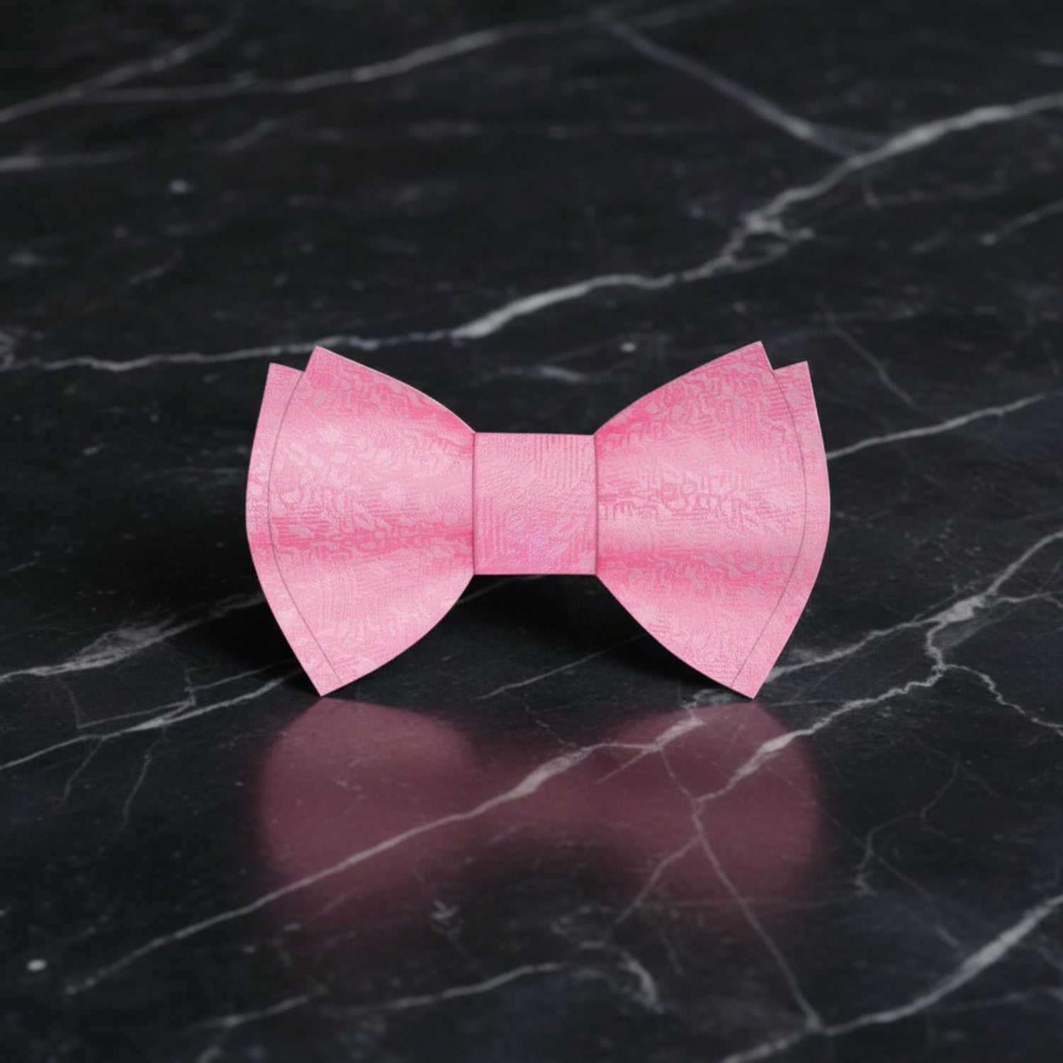 Shimmer Pink Texture Bow Tie  