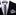 Primary One A Silver and Black Lined Necktie and Square