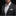 man wearing silver and black lined square