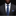 Man wearing a dark suit with a blue patterned tie and matching pocket square against a black background
