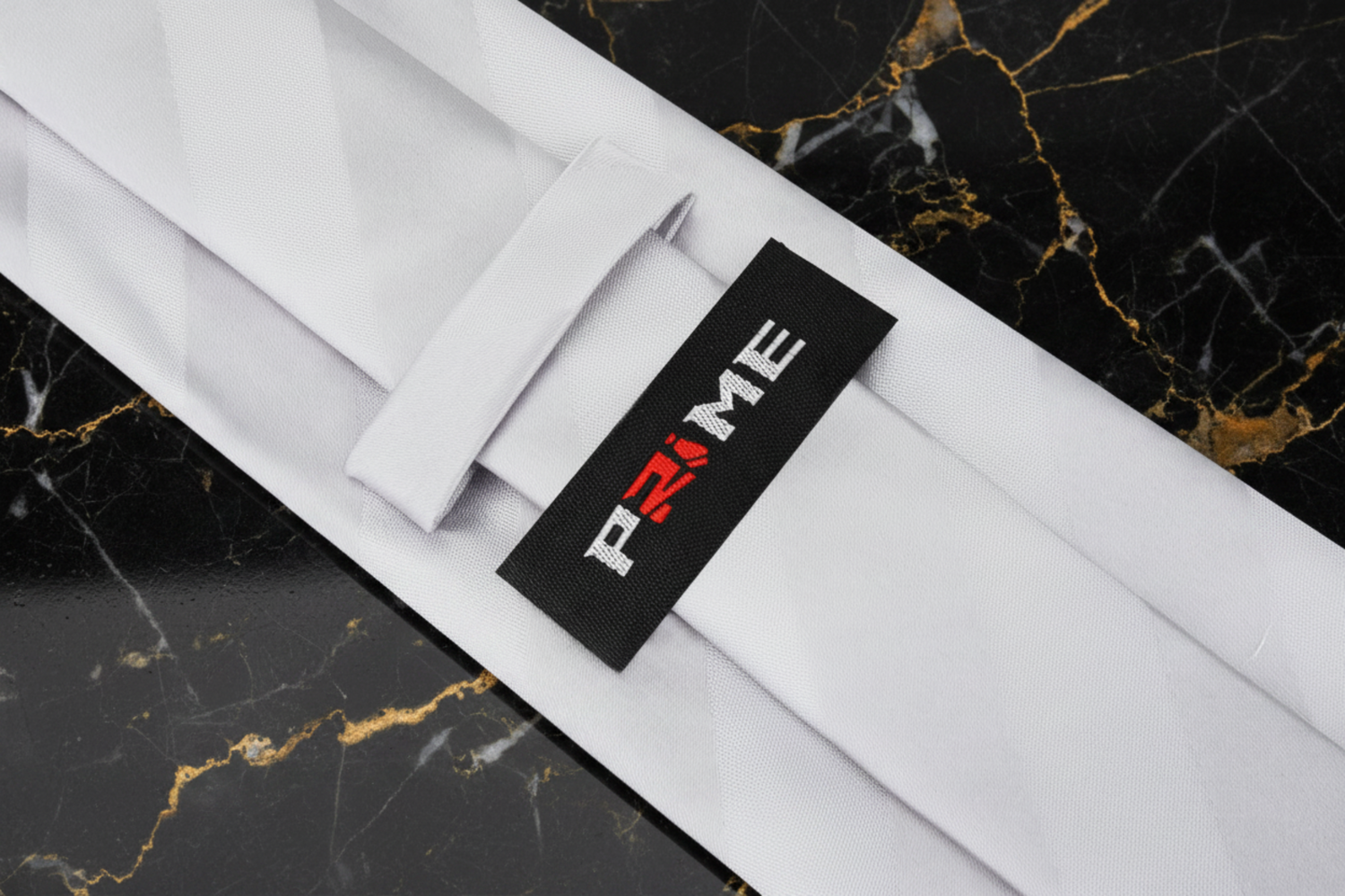 Silver Block Stripe Necktie Keep