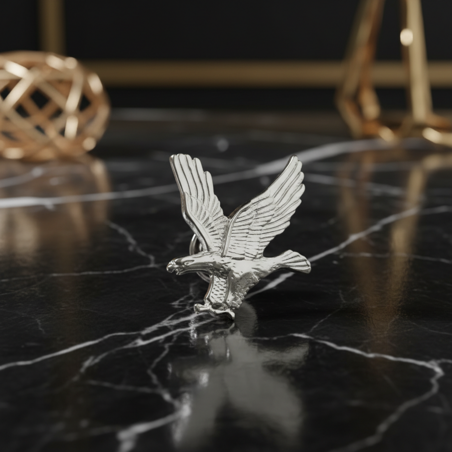 Eagle Lapel Pin Brooch with Gold and Silver Options