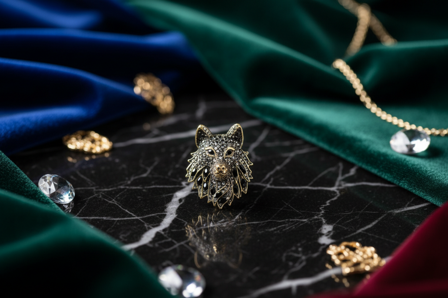 Silver Wolf Lapel pin