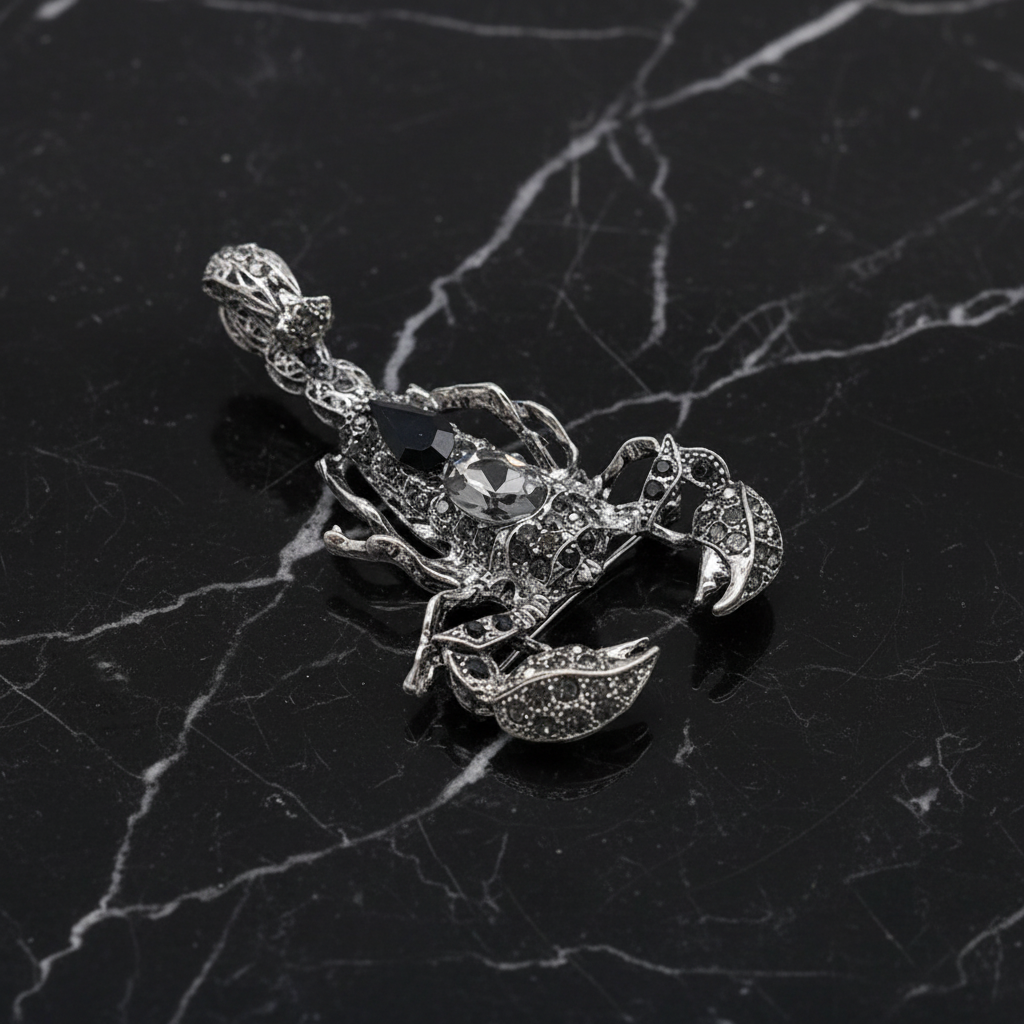 a scorpion lapel pin