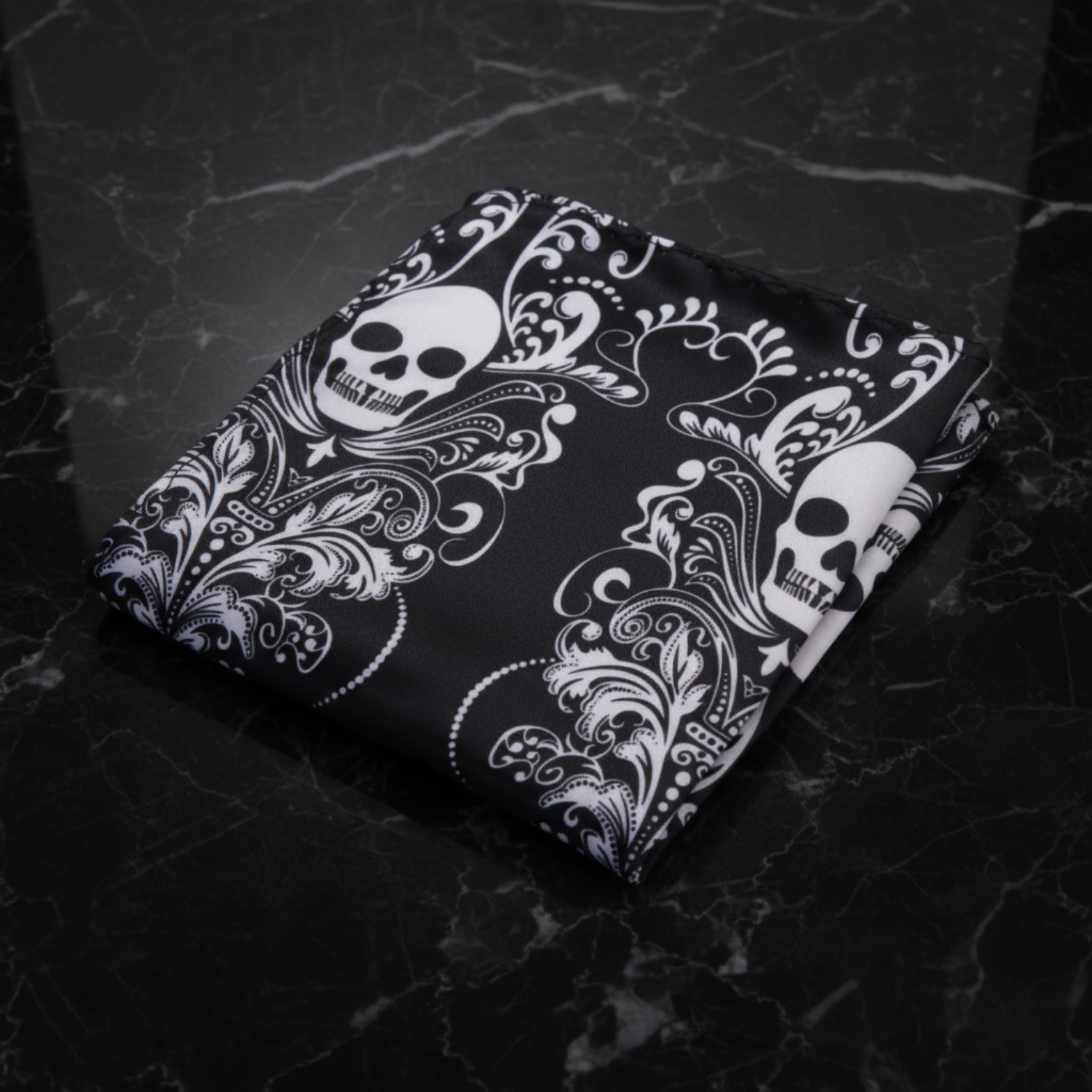 Black, Grey Skulls Handkerchief