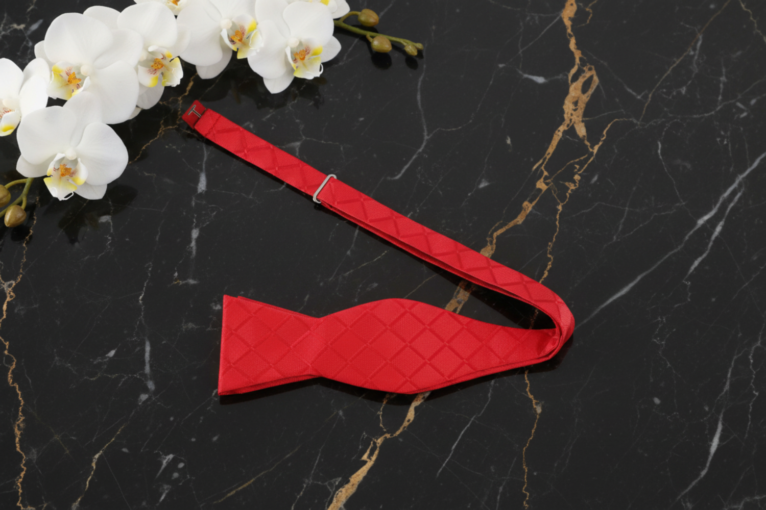 Red Self Tie Bow Tie