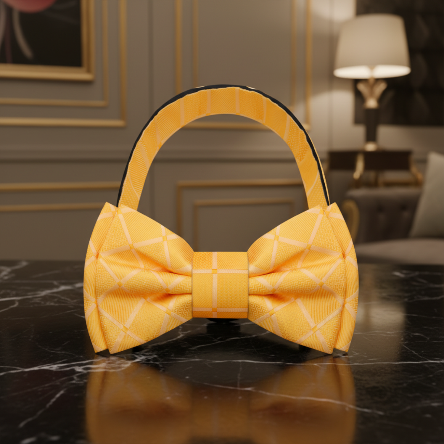 Yellow Pre Tied Bow Tie