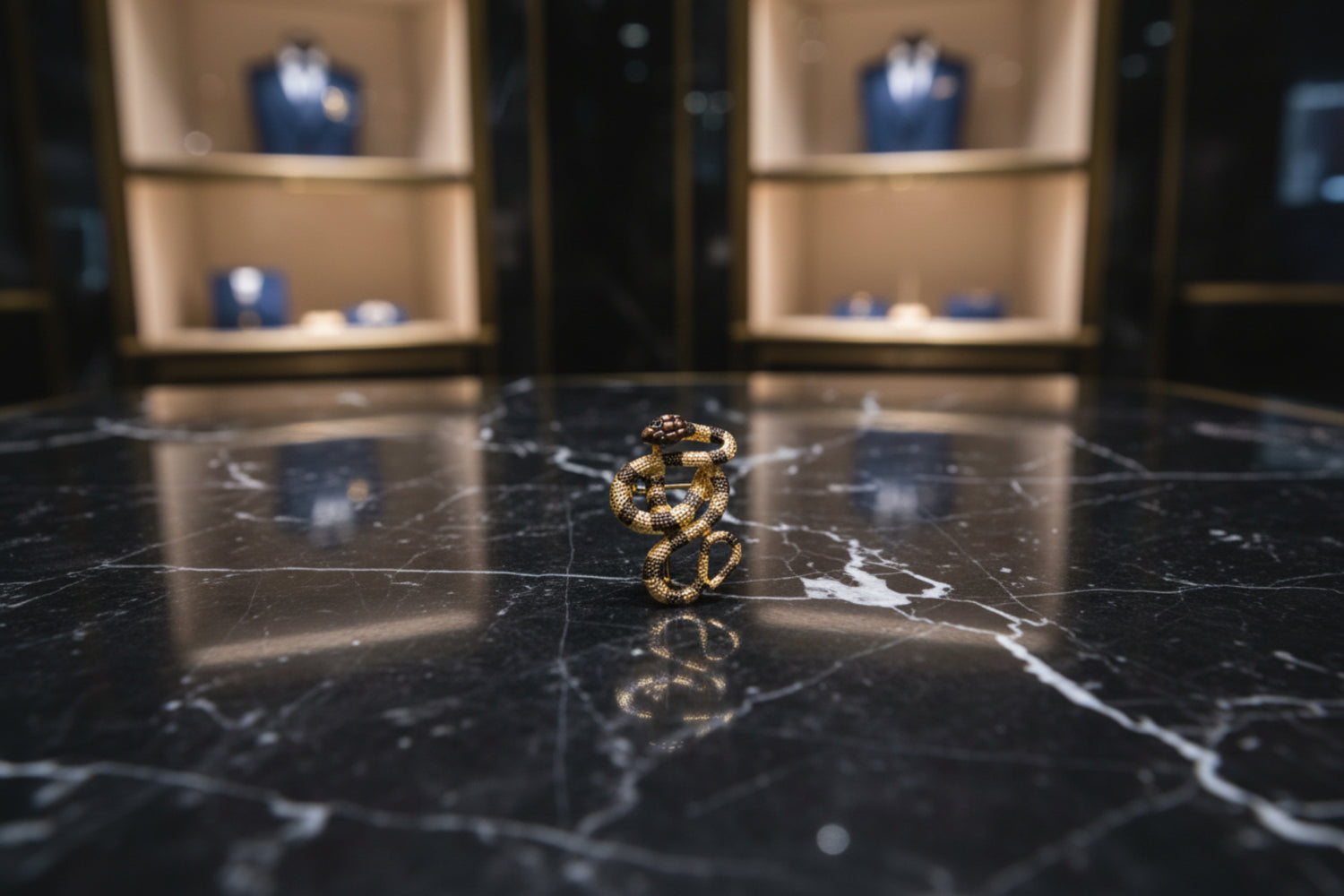 Gold Snake Lapel Pin