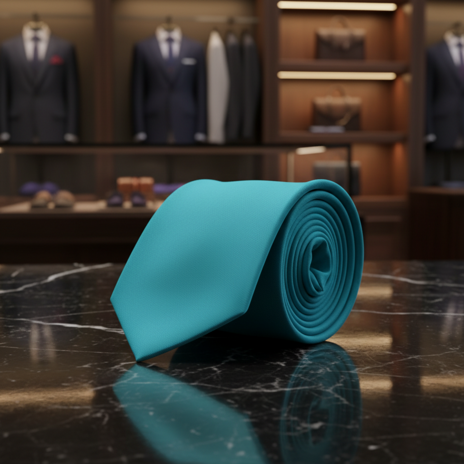 Caribbean Blue Green Necktie  